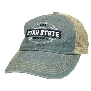 Utah State University, 1888, Hat, Gray, Navy